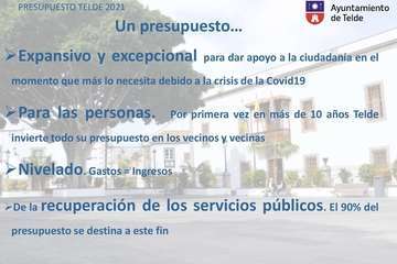 Presentación y resumen del presupuesto municipal para el ejercicio 2021/TA.